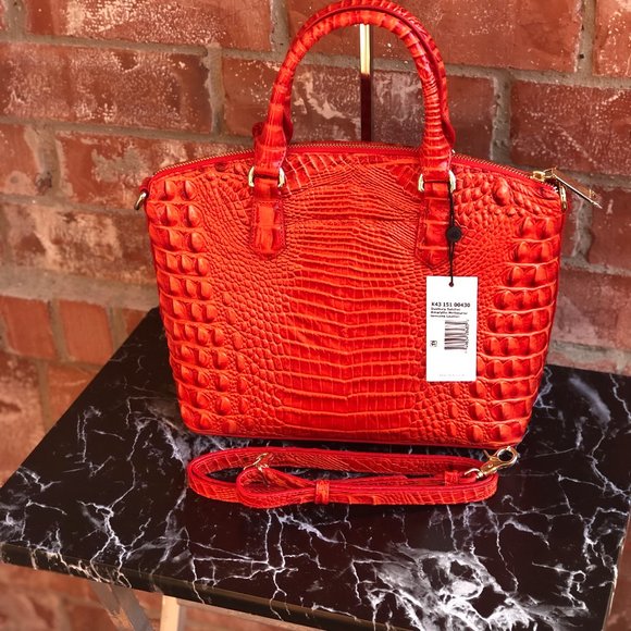Brahmin Duxbury Satchel Amaryllis Orange NWT - Picture 4 of 7